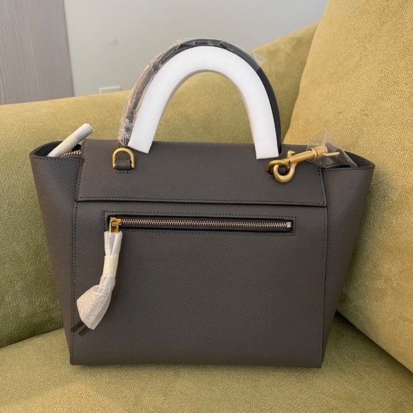 NWT. CELINE MICRO BELT BAG IN GRAINED CALFSKIN. COLOR: GREY - Picture 3 of 10